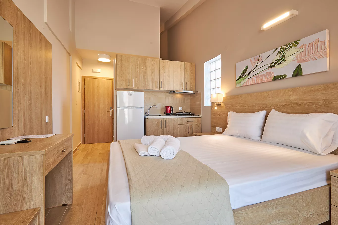 Tiara Holidays - Nikiti Comfort - maisonette spavaća soba i kuhinja